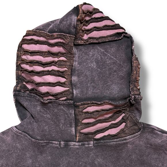 Goblin Fairy Pixie Hippy Boho Cotton Patchwork Jacket Zip Up Hoodie Mens S/M - Picture 8 of 14